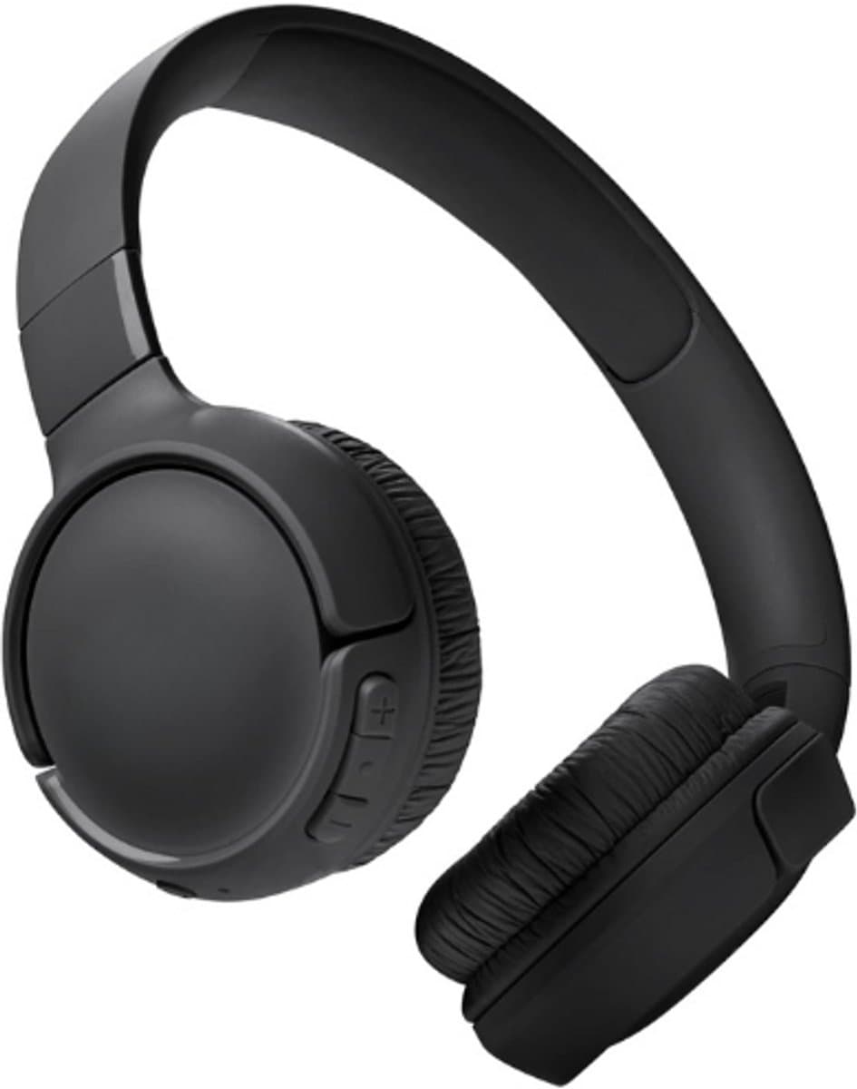 Draadloze On-Ear-Koptelefoon in Zwart - Met JBL Pure Bass Sound - Bluetooth 5.3 - Handsfree Bellen en 57 Uur Batterijduur