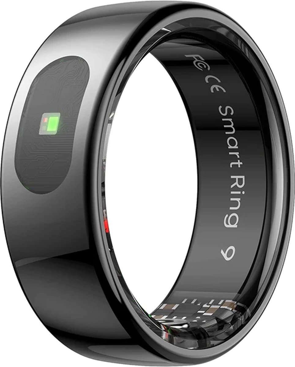 WizBay Premium Select® Smart Ring Dark Grey - Maat 9 - Smart Ring met Hartslag, Slaap, Zuurstof - Multi Sport Modi