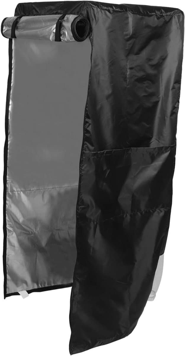 Koelkastafdekking - Apparaatdeksel - Apparaten Beschermen - Dubbele Rits - 142 cm Hoog - Zwart