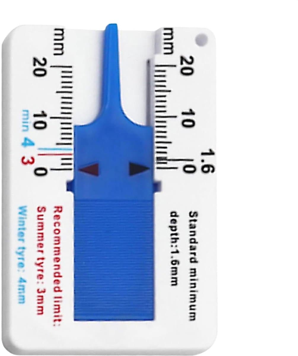 Bandenprofieldieptemeter - Bandentester - Veilig Rijden - Nauwkeurige Meting - 0-20 mm - Zilver