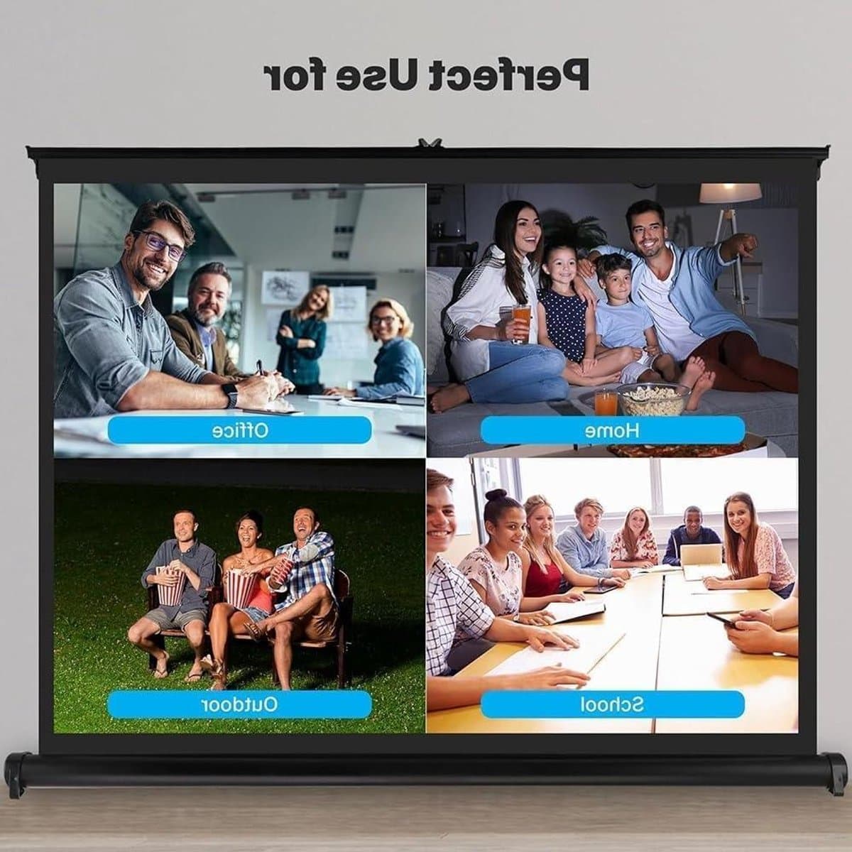 Projectiescherm - Beeldscherm - Thuisbioscoop Ervaring - Vlamvertragend Materiaal - 50 inch - Wit