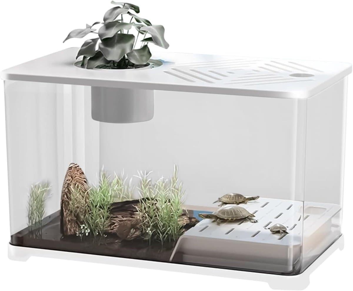 Aquarium Starter Kit - Vis Tank - Thuis Aquarium - Panoramisch Uitzicht - 10 Gallon - Wit