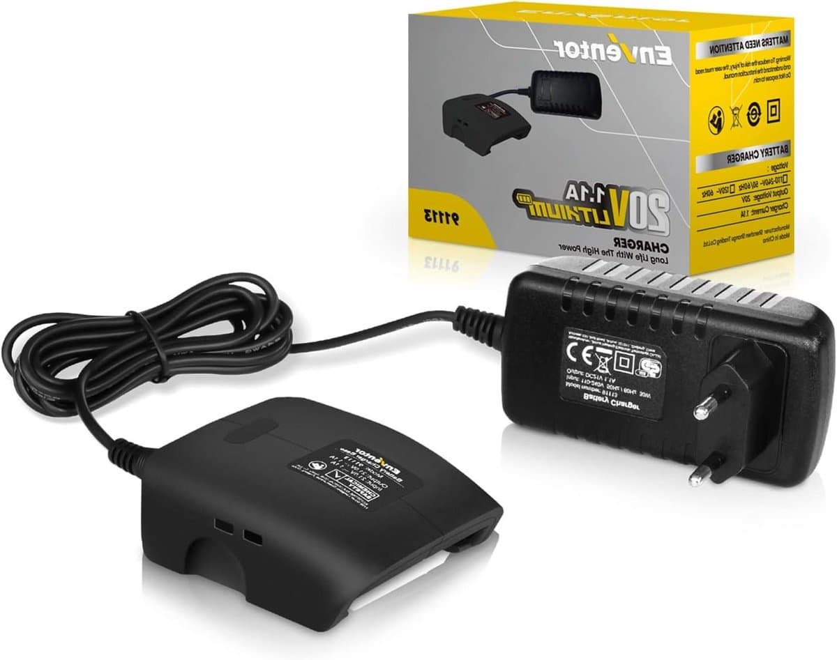 Lithium batterij oplader 1.1A voor 20V 2.0Ah en 4.0Ah accu's - Snelladen, Veilig en Betrouwbaar