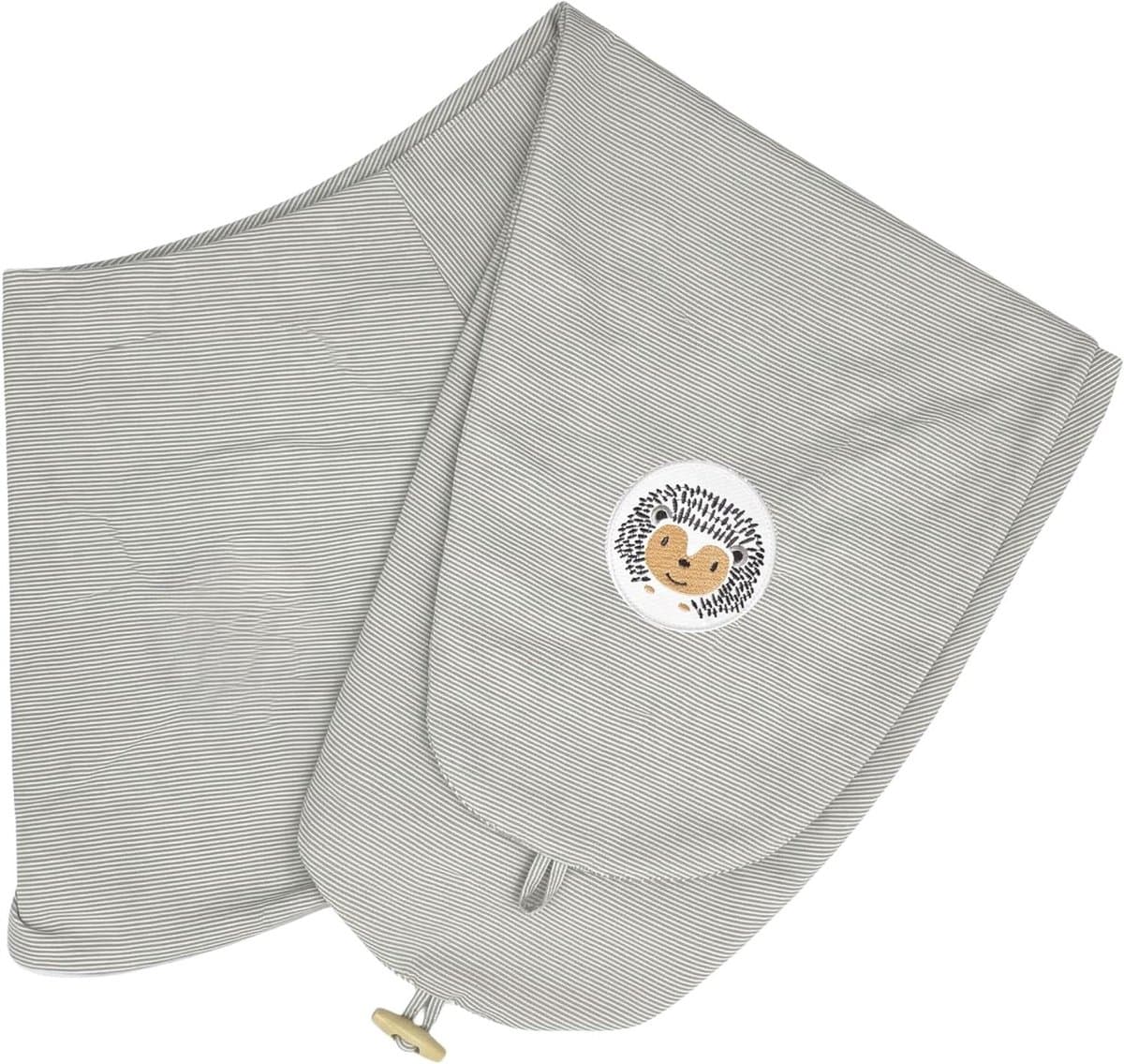 Voedingskussenhoes - Steunkussenhoes Overtrek - Comfortabel Voeden - Gecertificeerd Katoen - 170 x 30 cm - Egel Zilver