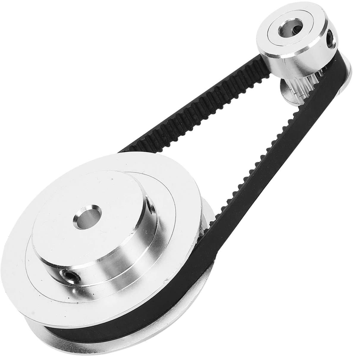 Allecto - 3D-printer synchroon wiel - Aluminium timingkatrol - 20 en 60 tanden - 6 mm boor - Rubber gesp - Geschikt voor 3D-printers - P36-6-BF