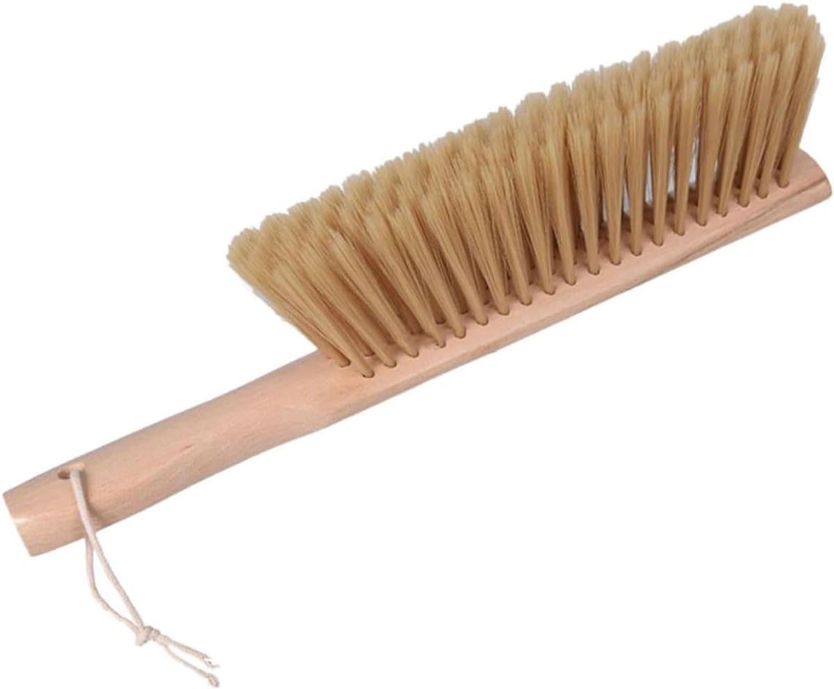 Stoffenborstel Hout - Schoonmaakborstel Bank - Meubels Reinigen - Comfortabele Grip - 35 cm - Bruin
