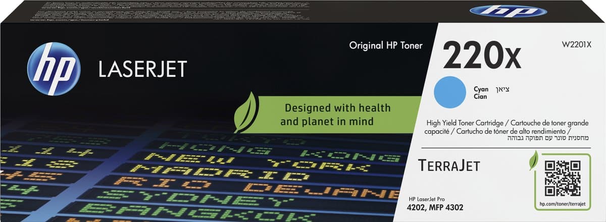HP 220X LaserJet Toner Cyaan (Hoge Capaciteit)