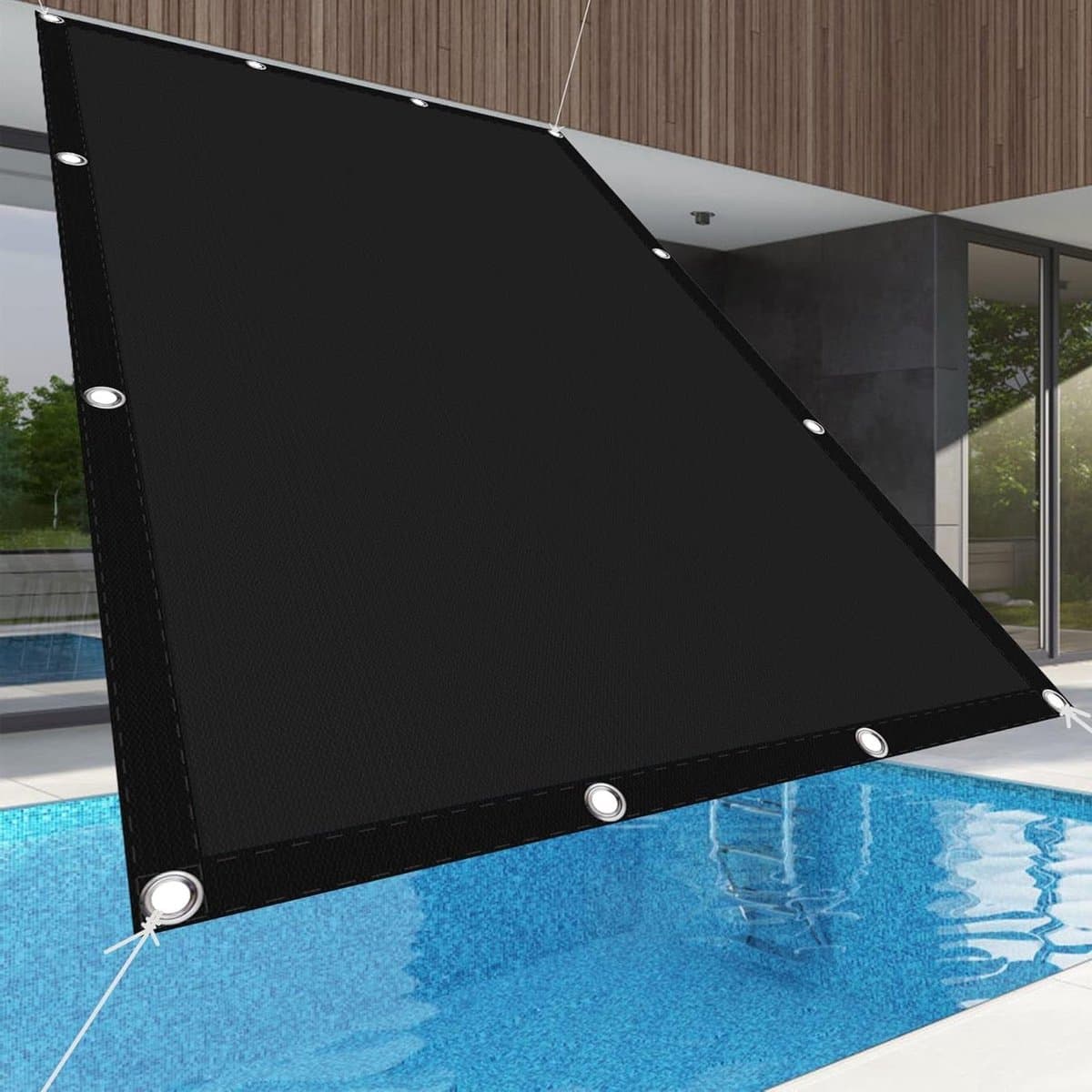 Schaduwdoek Waterdicht - Zonnescherm Luifel - Buitenruimte Creëren - Hoge UV-bescherming - 1.4x4m - Zwart