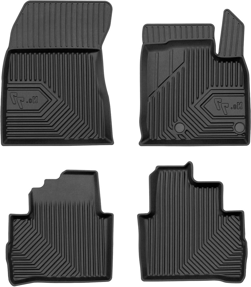 Auto Vloermatten Set - Rubber Matten - Auto Interieur Beschermen - Voertuigspecifieke Pasvorm - 4cm Hoge Rand - Zwart