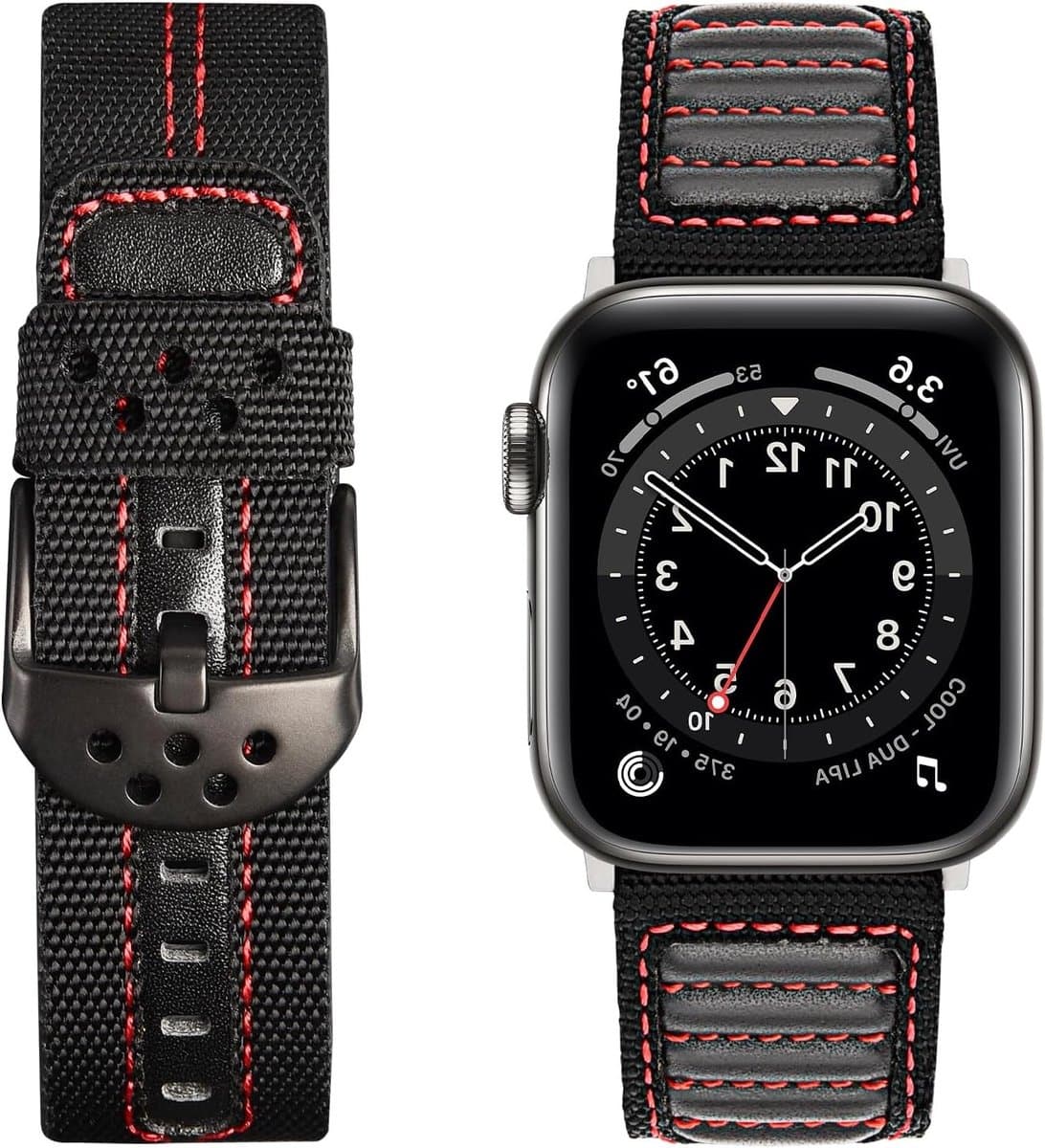 Luxe leren smartwatch band voor Apple Watch 41 mm, 40 mm, 38 mm - Geschikt voor Series 9, 8, 7, 6, SE, 5, 4, 3, 2, 1