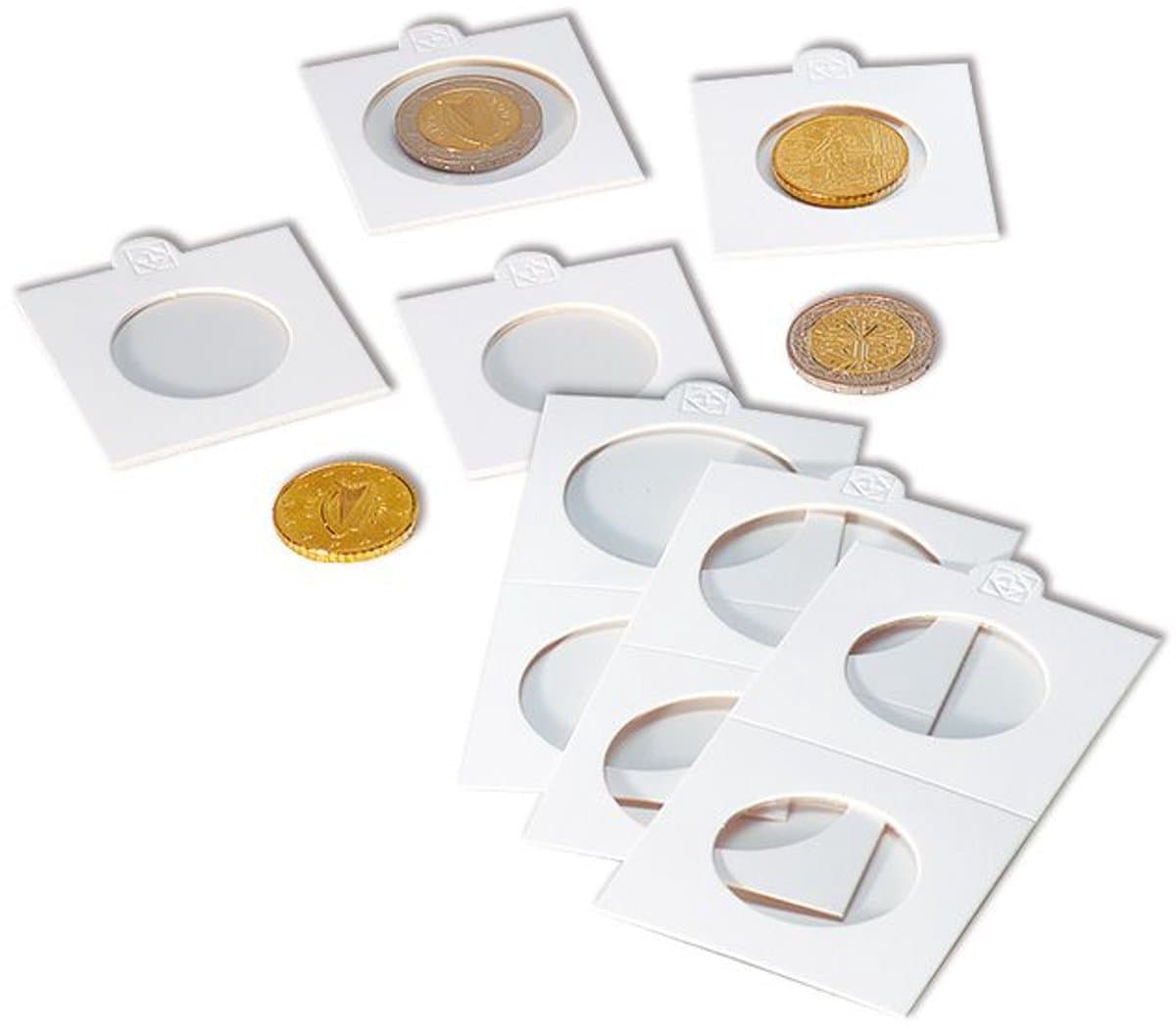 MATRIX - Munthouder - Zelfklevende munthouders voor 25 mm munten, wit, verpakking van 1.000 stuks