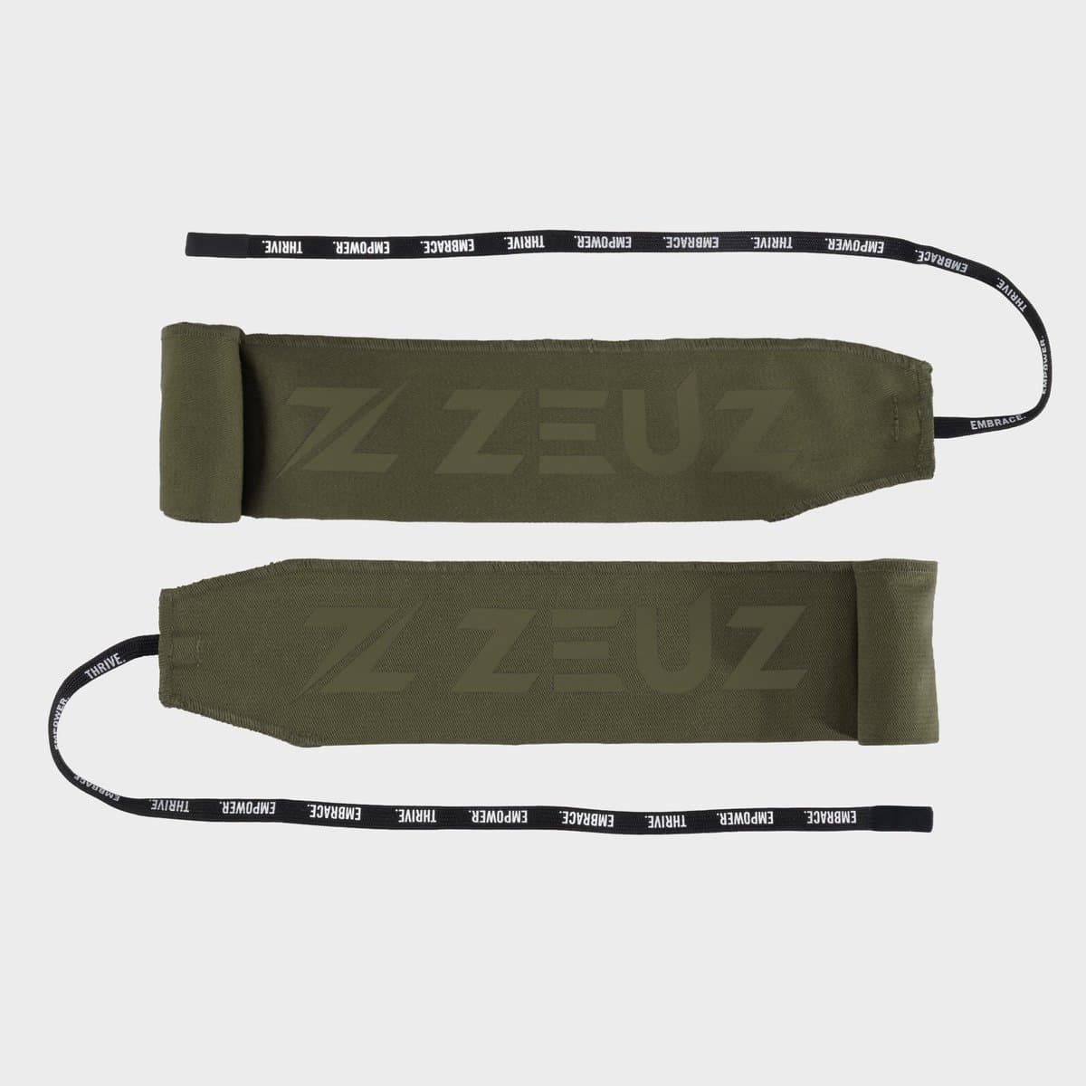 ZEUZ 2 Stuks Lichtgewicht Polsband voor Fitness & CrossFit - Wrist wraps – Krachttraining – Polsbrace – Legergroen