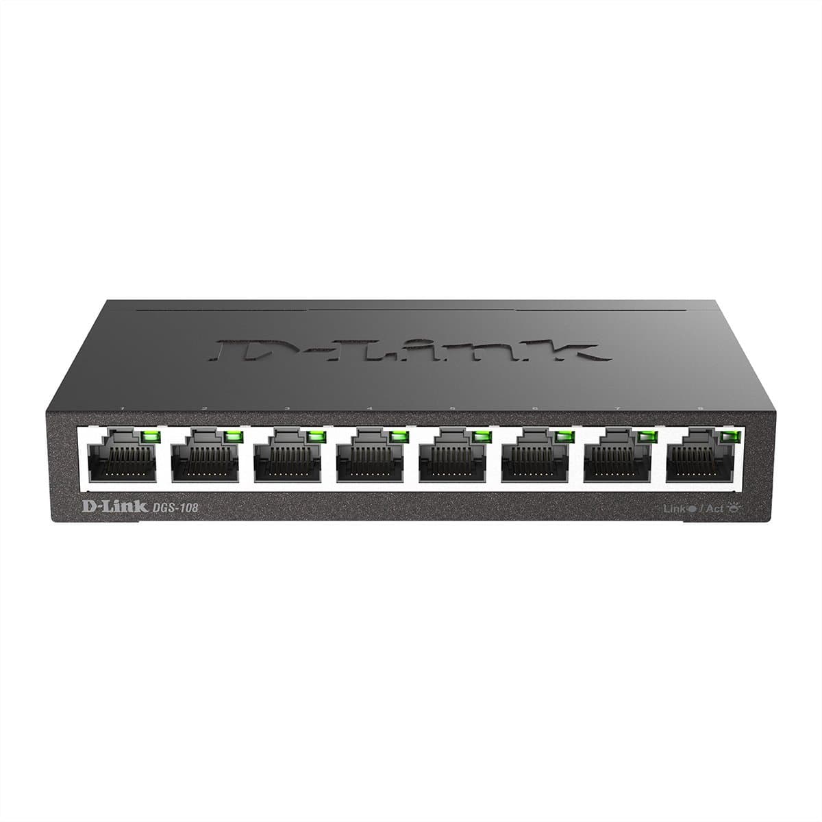 D-Link DGS-108 - Netwerkswitch - Unmanaged - 8 Poorten