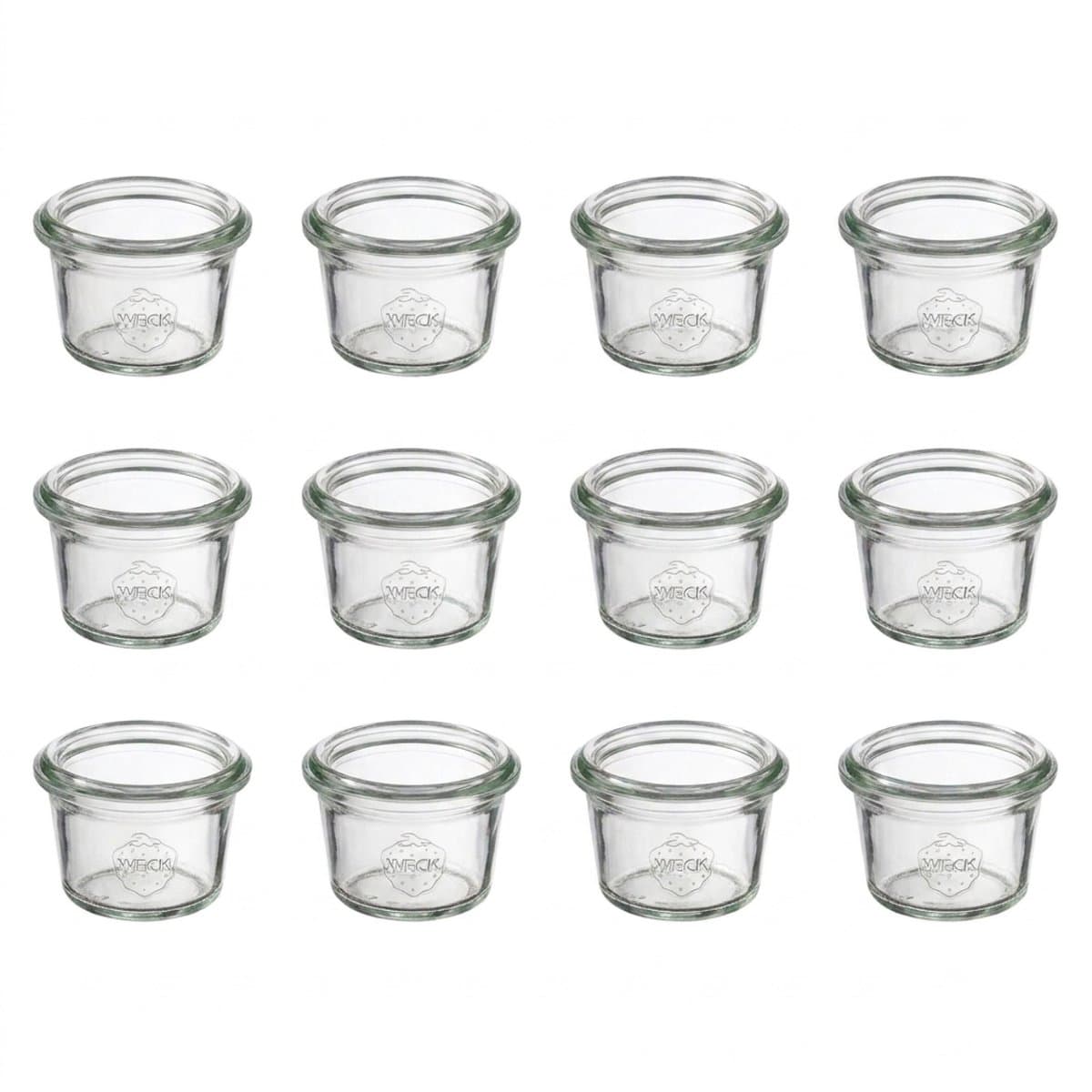 Weckglazenset, 12 stuks, inhoud 0,035 liter