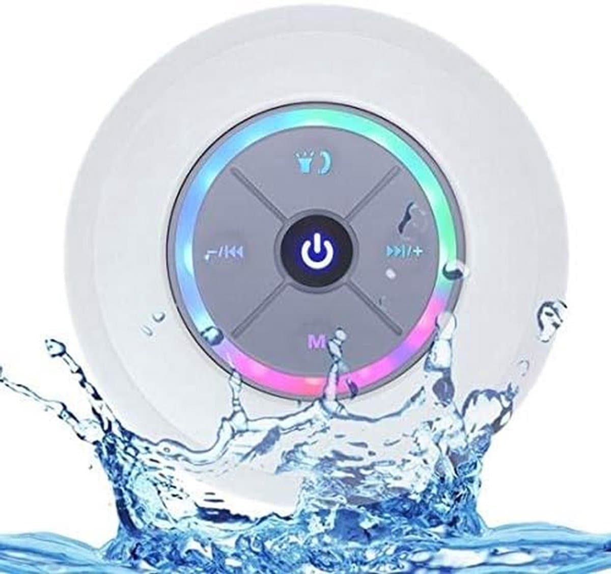 Draadloze Douche Speaker - Waterproof Speaker - Muziek Luisteren - Met LED Licht - IP67 Waterdicht - Wit