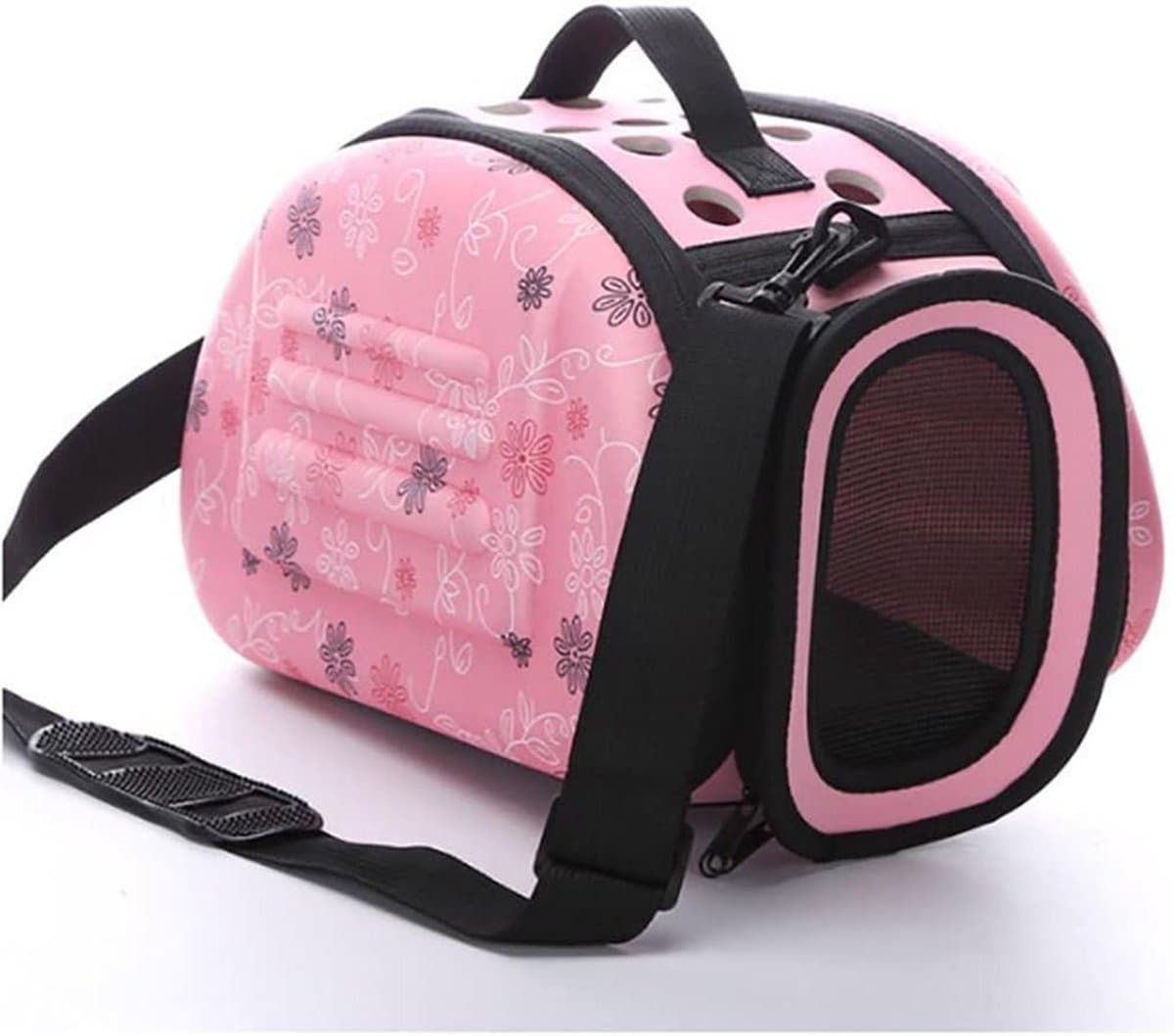 Reis Tassen - Dierenvervoer - Veilig Reizen - Ventilatie Mesh - M 42cm - Roze
