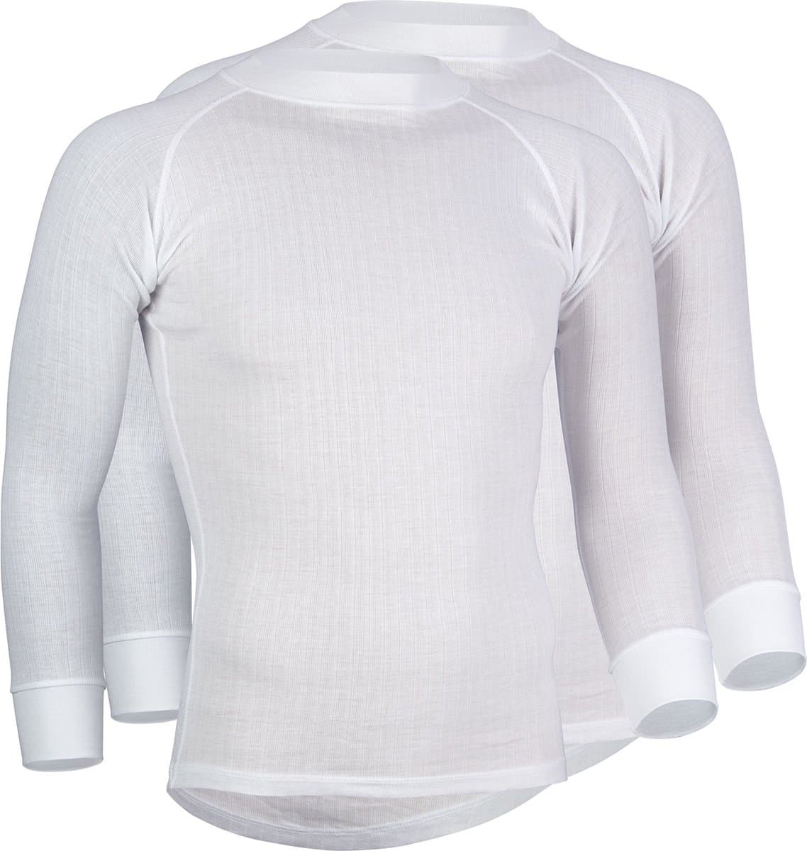 Avento Thermoshirt Lange Mouw - Heren - 2-Pack - Wit - Maat S