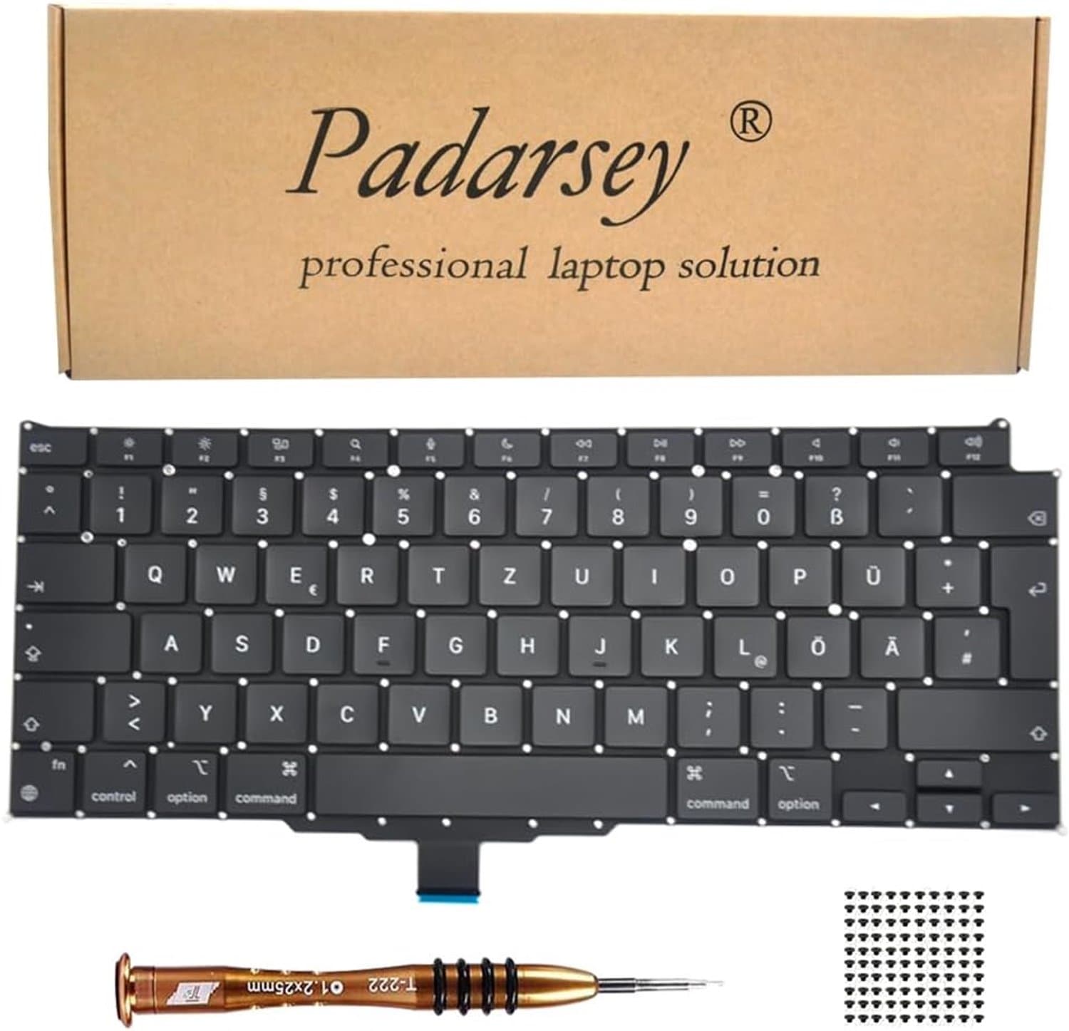 Replacement German QWERTZ Keyboard Compatible with MacBook Air Retina 13" M1 A2337 End 2020 Years Keyboard + Screws + - ShopVlot