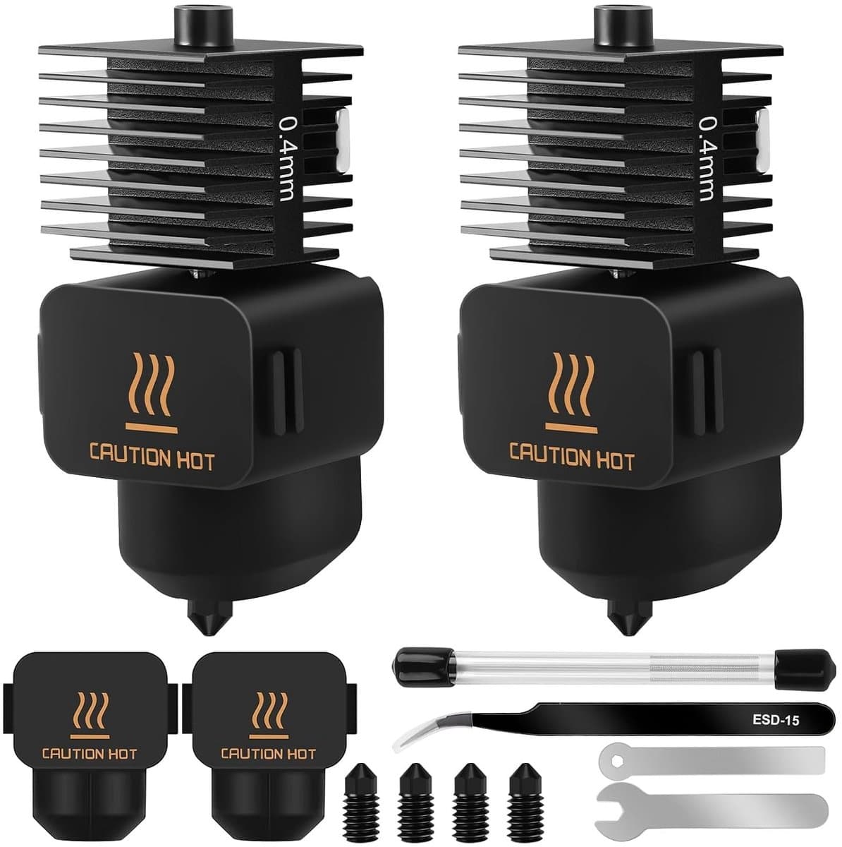 Laboratorium heftafel - Hotend printkop kit - 0,4 mm gehard staal - Hoge temperatuur vervanging - Voor Mini/A1 3D-printers