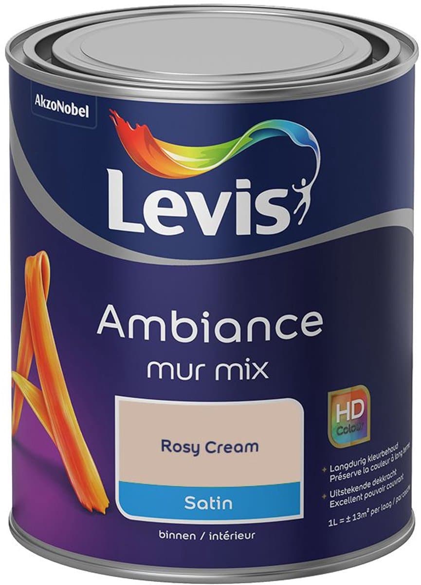Levis - Ambiance Mur Satin Mix - Rosy Cream - Mengverf - 1 L