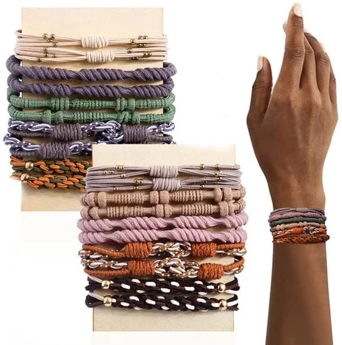 Boho Haarbanden voor Dames - 20 Stuks Elastische Haaraccessoires