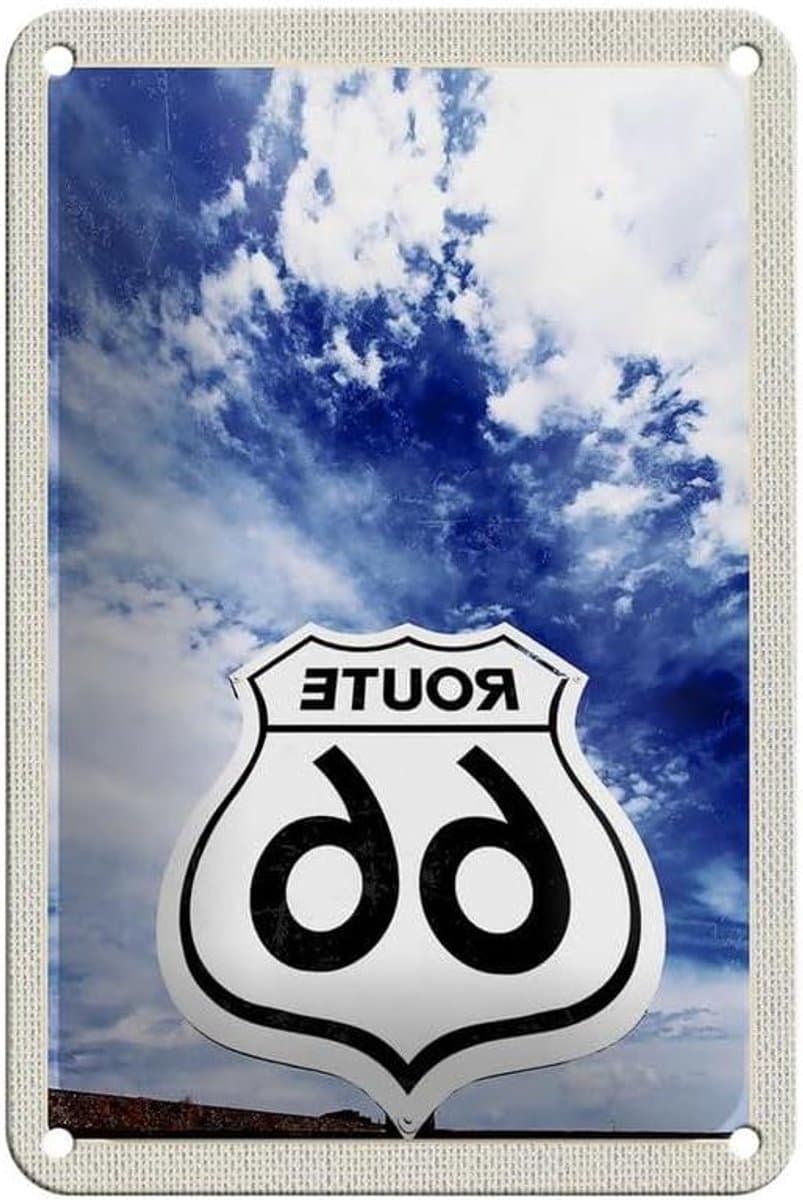 Metalen Bord - Decoratie Schild - Wanddecoratie Huis - Gebogen Metaal - 12x18 cm - Meerkleurig