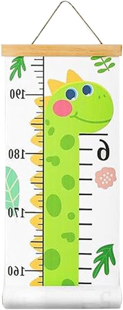 Groeidiagram Kinderen - Hoogtemeter Wand - Ontwikkeling Monitoren - Herbruikbaar Markeren - Zie Beschrijving - Dinosaurus