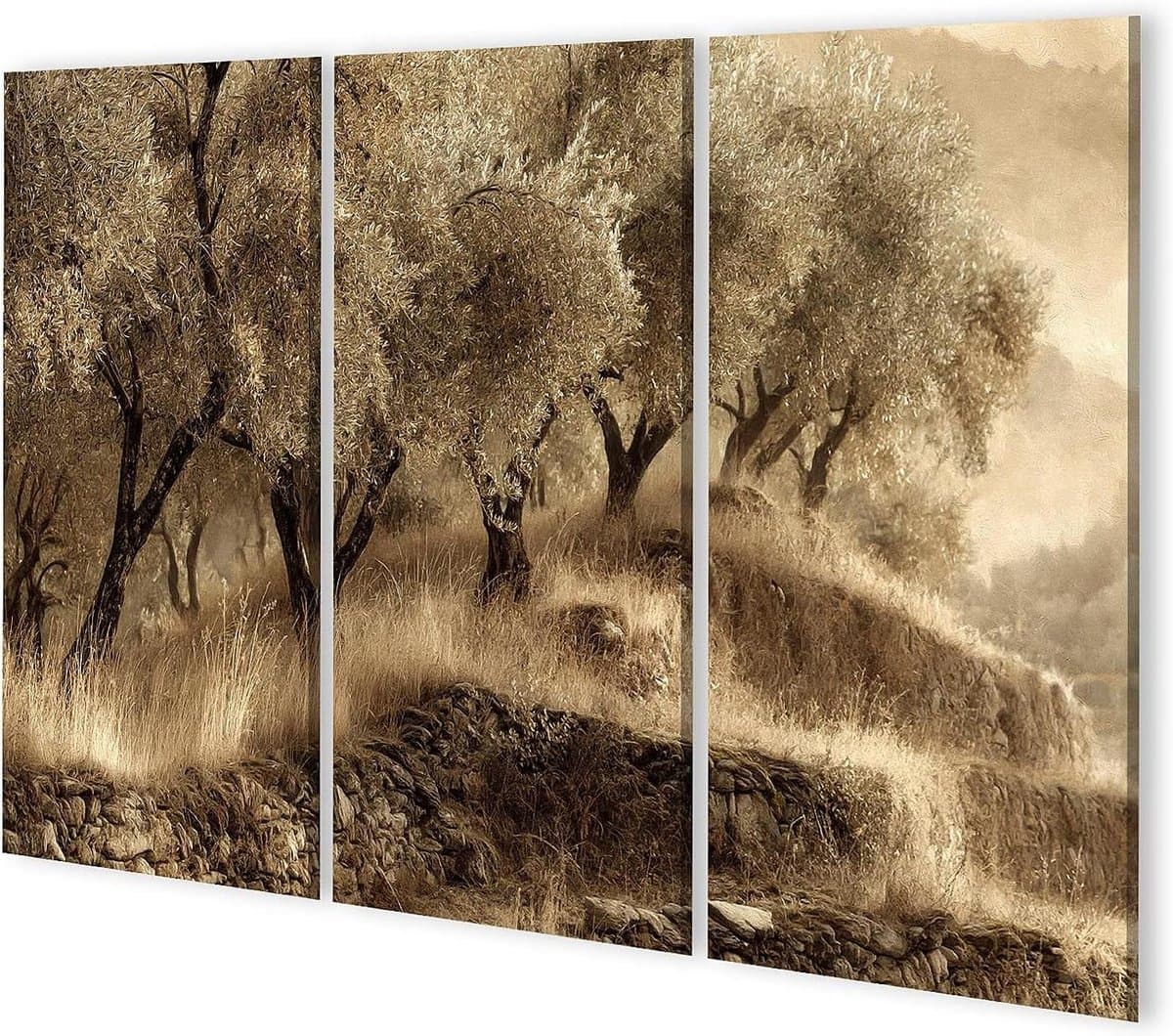 Canvas Afbeelding - Wanddecoratie - Woonkamer Aankleden - Echte canvasstructuur - 130x80cm 3-delig - Natuurlandschap