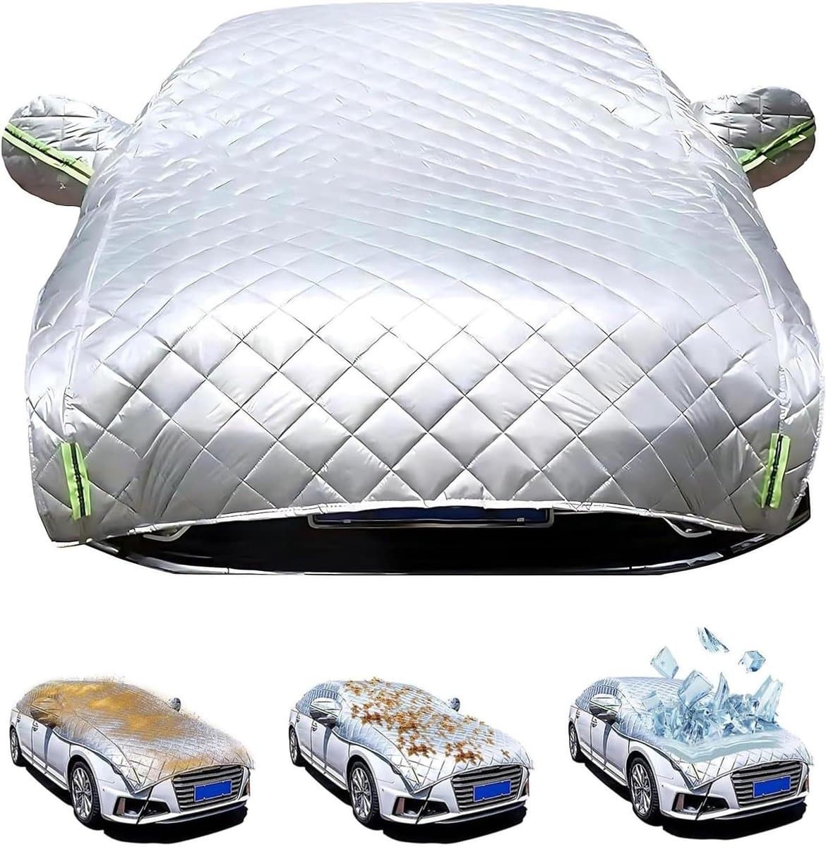 Autohoes Waterdicht - Hagelhoes Auto - Auto Beschermen - 5-Laags Gewatteerd - Specifieke Pasvorm - Zilver