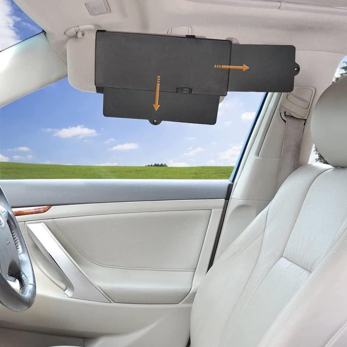 Zonneklep Verlenger - Auto Vizier Extender - Rijden Zonder Verblinding - Gepolariseerde Lens - 100 g - Zwart