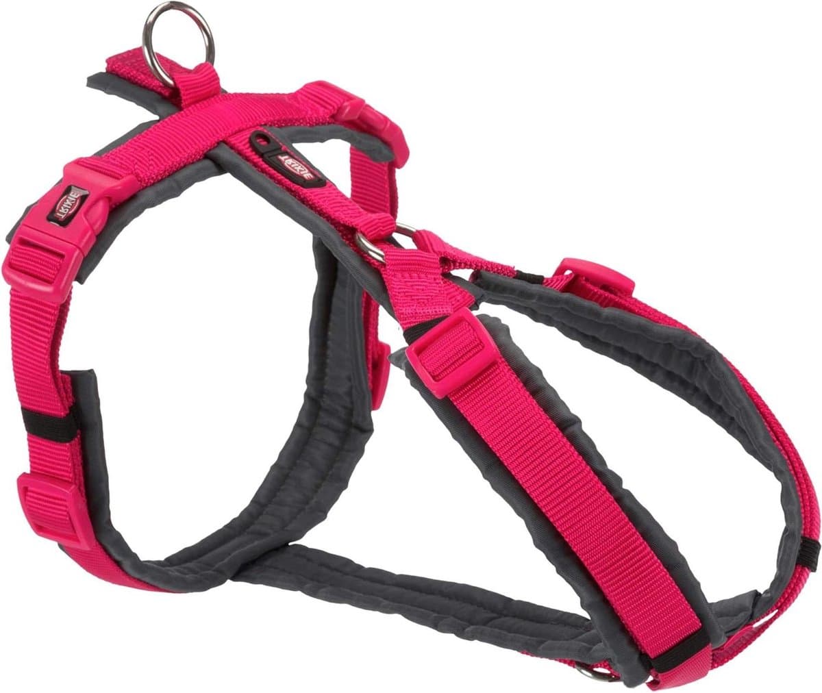 Hondentuig - Honden harnas - Comfortabel wandelen - Zachte waterafstotende voering - Maat M - Roze grafiet