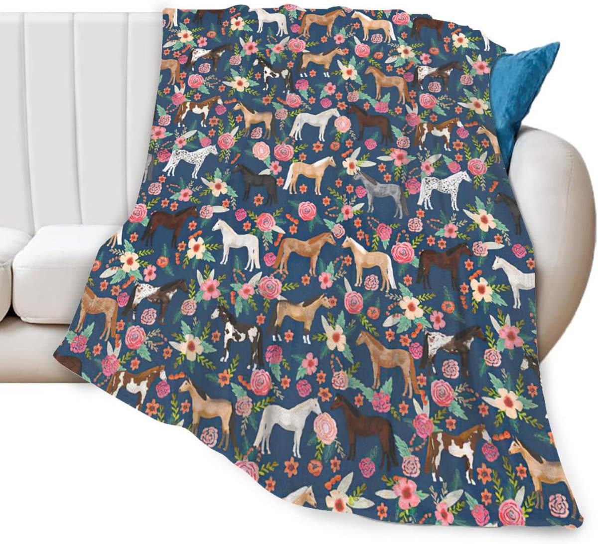 Paardendeken Fleece - Dieren Deken - Gezelligheid Thuis - Zachte Flanel Kwaliteit - 127 cm x 102 cm