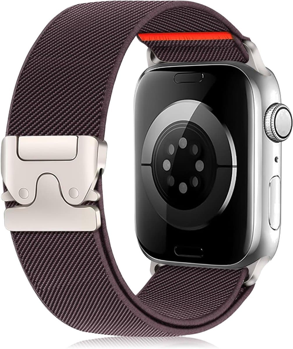 Elastische Nylon Horlogeband voor Apple Watch 42-49 mm - Sportieve Parachute Sluiting, Ideaal voor Activiteiten en Dagelijks Gebruik
