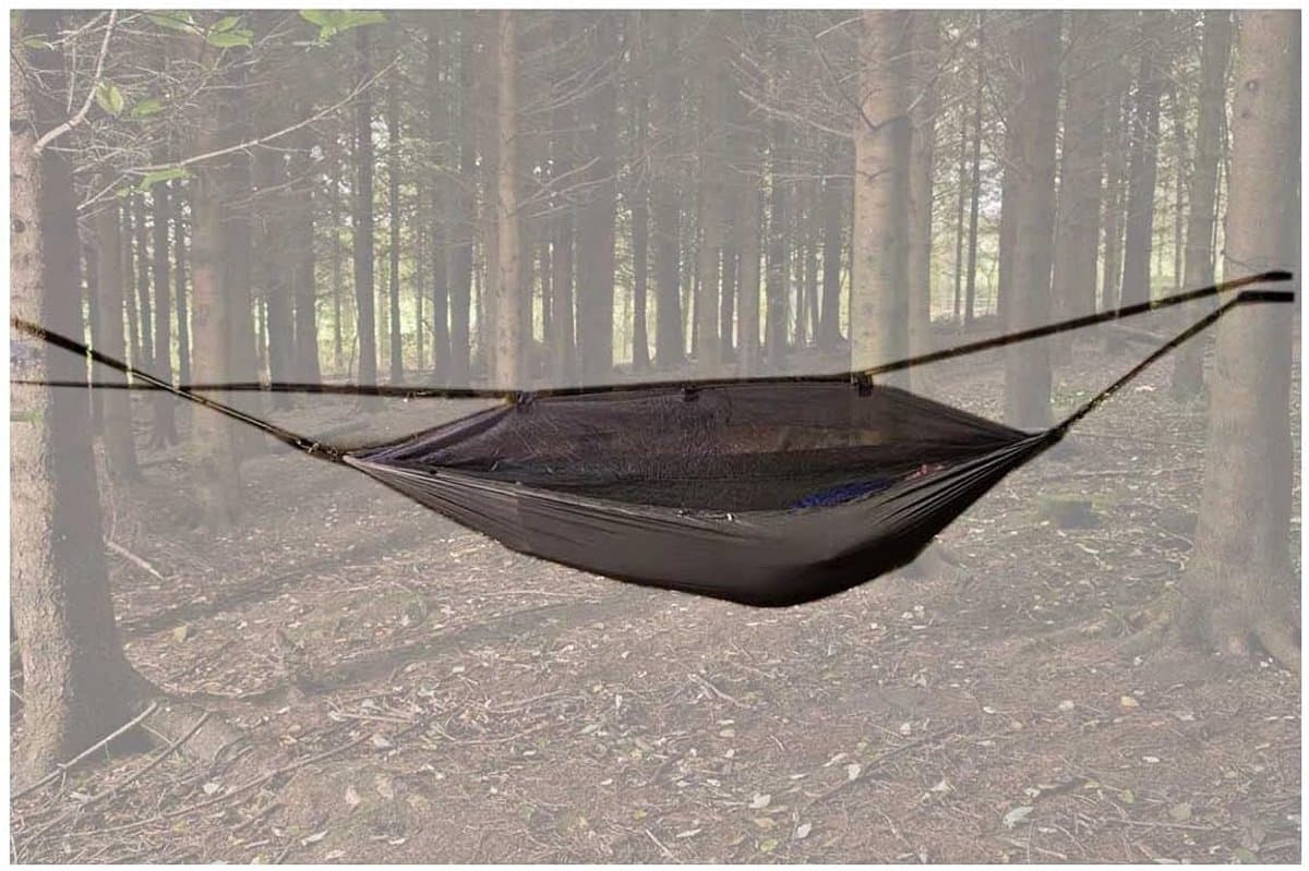 Kampeerhangmat - Nachtrust - Buiten Ontspannen - Geïntegreerd Muskietennet - 275 x 145 cm - Olijfgroen