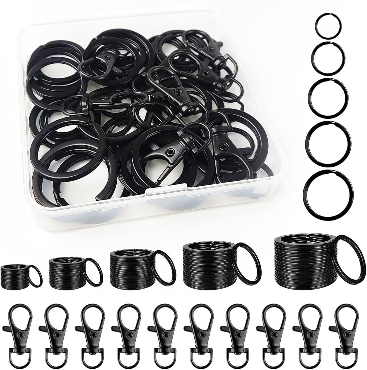 Set van 50 Sleutelhangers voor Knutselen met 10 Kleuren