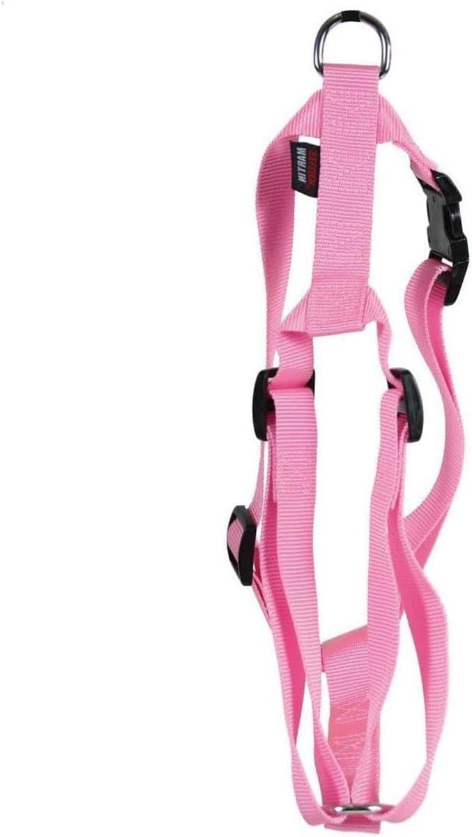 Hondentuig Nylon - Honden Harnas - Veilig Wandelen - Effen Patroon - 35-50 cm - Roze