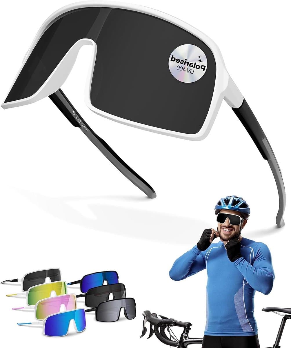Sportbril - Fietsbril - Outdoor Activiteiten - Gepolariseerde UV400 - XL Oversized - HD Vision