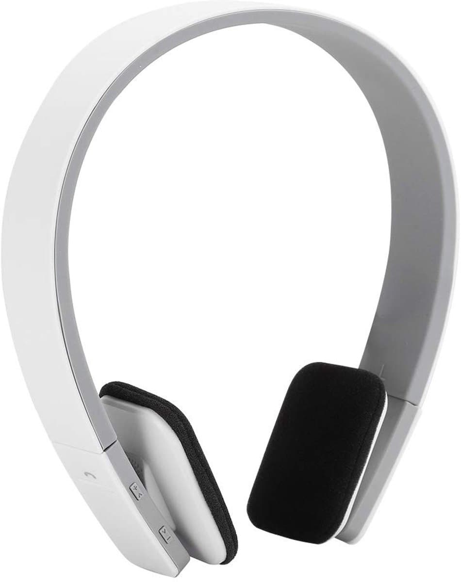 Allecto - Bluetooth-hoofdtelefoon - Draadloze Sportheadset - Zware Bas Audio - Wit - Ingebouwde Microfoon - Geschikt voor Sporters - Model BQ618