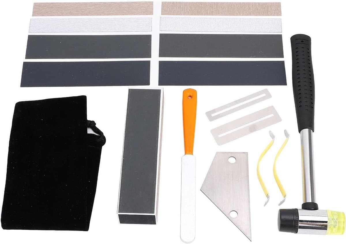 Gitaar Gereedschapset - Reparatieset Muziekinstrument - Gitaar Onderhoud - 17 Delig Inclusief Tas - Complete Set - Zilver
