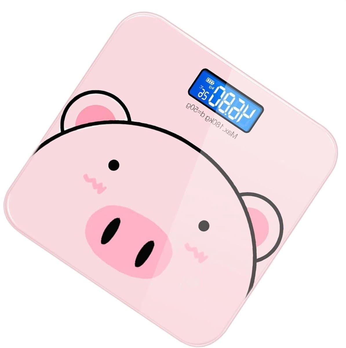 Digitale Personenweegschaal - Slimme Weegschaal Lichaamsgewicht - Gezondheid Monitoren - Cartoon Uiterlijk USB Opladen