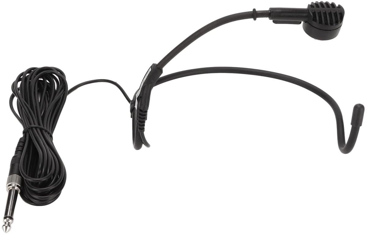 Dailygoody - Oorhaak Microfoon - Bedrade Headset Microfoon - Ergonomisch en Verstelbaar - Zwart - Karaoke en Onderwijs - Dynamisch Geluid - 16,4ft Kab