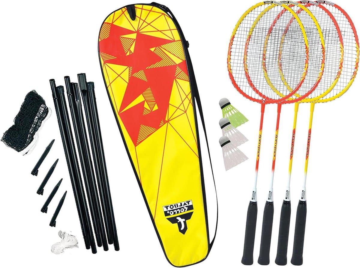 Badminton set - Complete set - Buiten spelen - Lichtgewicht rackets - 4 personen - Multicolor