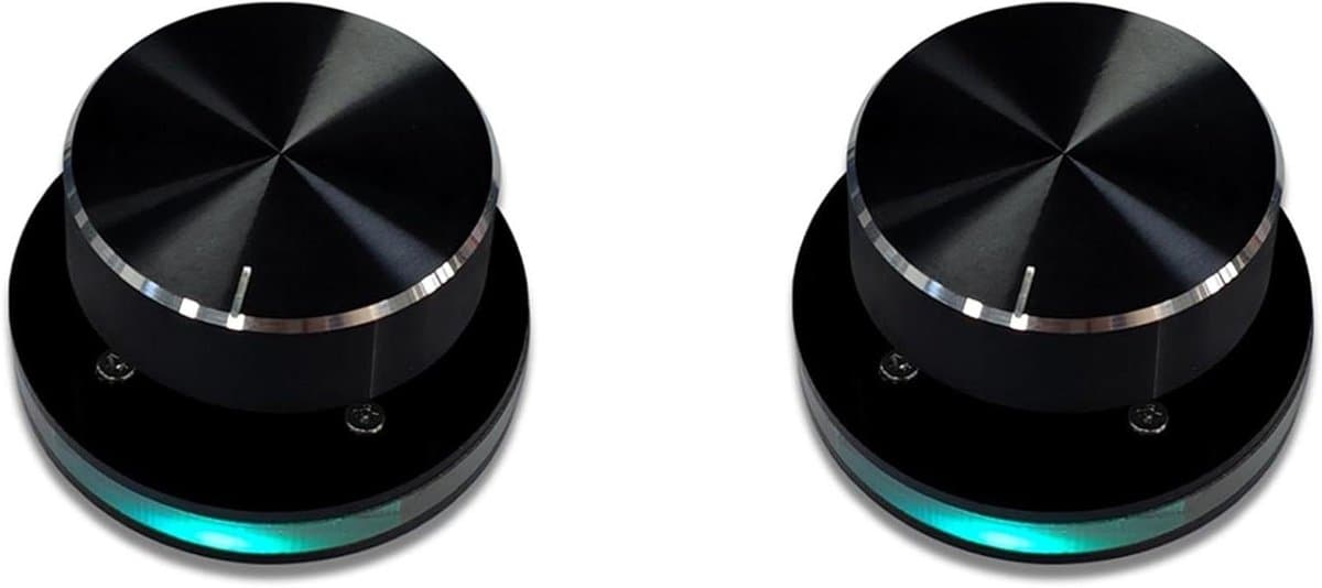 USB Volumeregelaar - Audio Controller - Muziek Bedienen - Aanpasbare Functies - 2 Stuks - Zwart