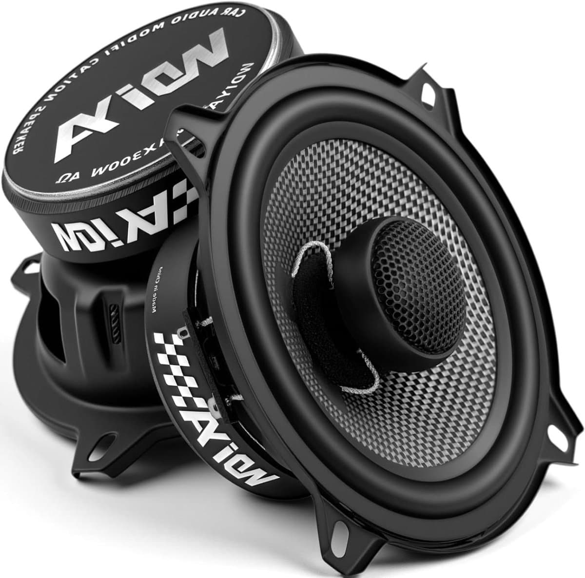 Auto Coaxiale Luidsprekers - 525 inch speakers - Autogeluid Verbeteren - Koolstofvezel Kegel - 525 inch - Zwart