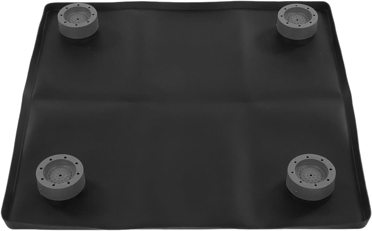 Koelkast Siliconen Mat - Lekbak Vloerbeschermer - Apparaten Beschermen - Verhoogde Randen - 91x40cm - Zwart