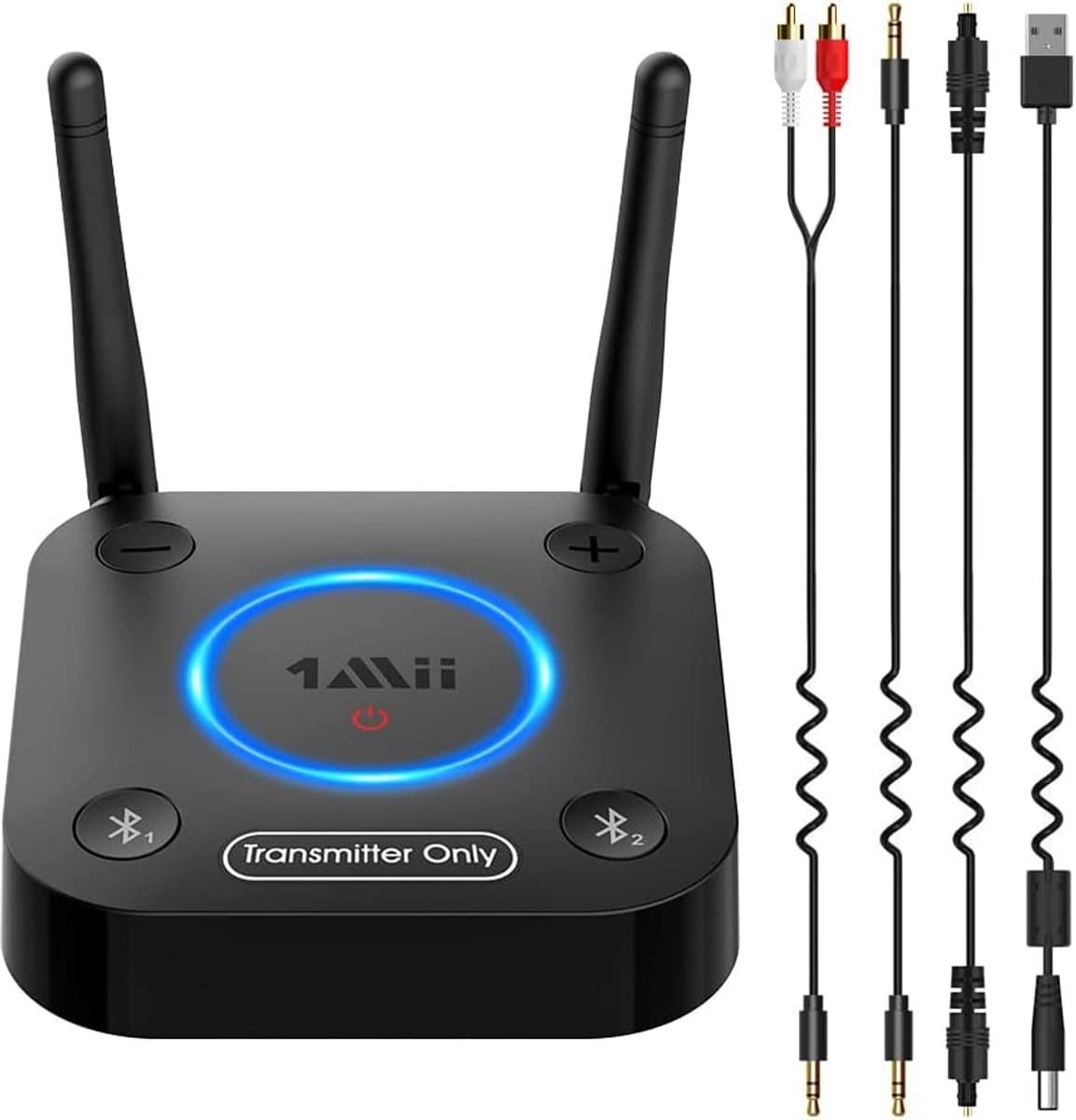 Bluetooth Zender voor TV met Lange Afstand, aptX Low Latency & HD, Optische, AUX, RCA, Coaxiale Ingang