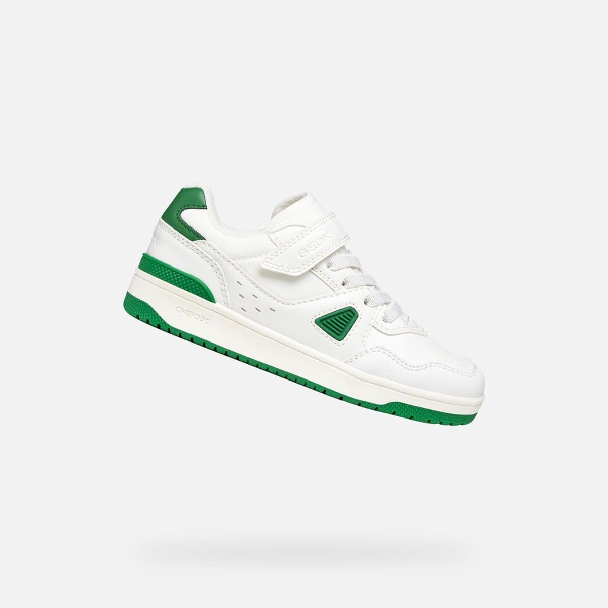 GEOX WASHIBA JONGENS Sneakers - WIT/GROEN - Maat 36