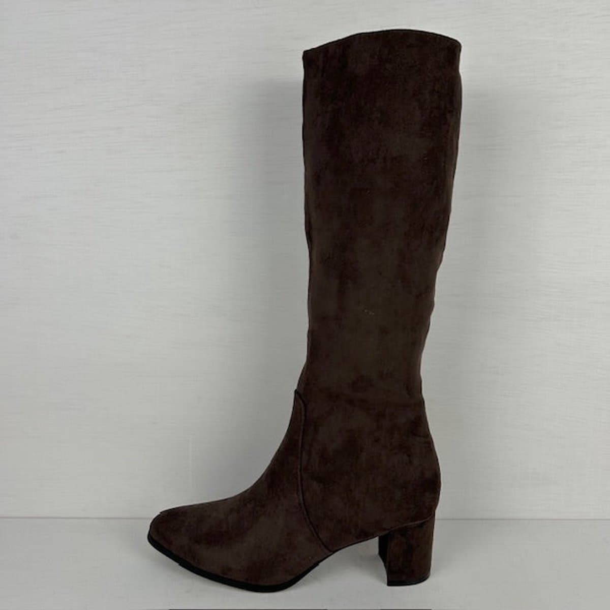Suèdine laarzen met elegante hak bruin Bruin / 37