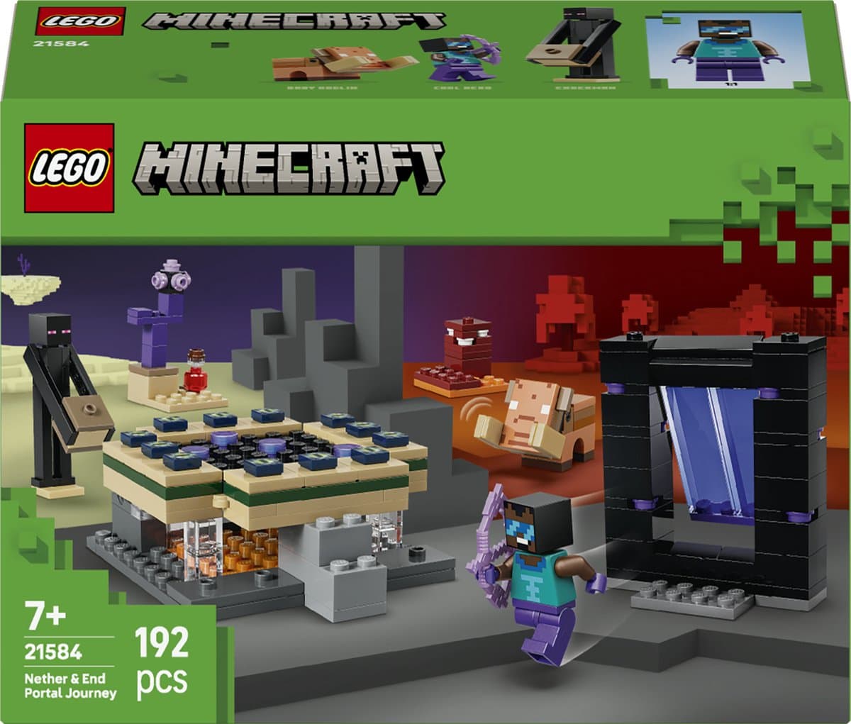 LEGO Minecraft 21584 Reis naar de Nether en het End-portaal