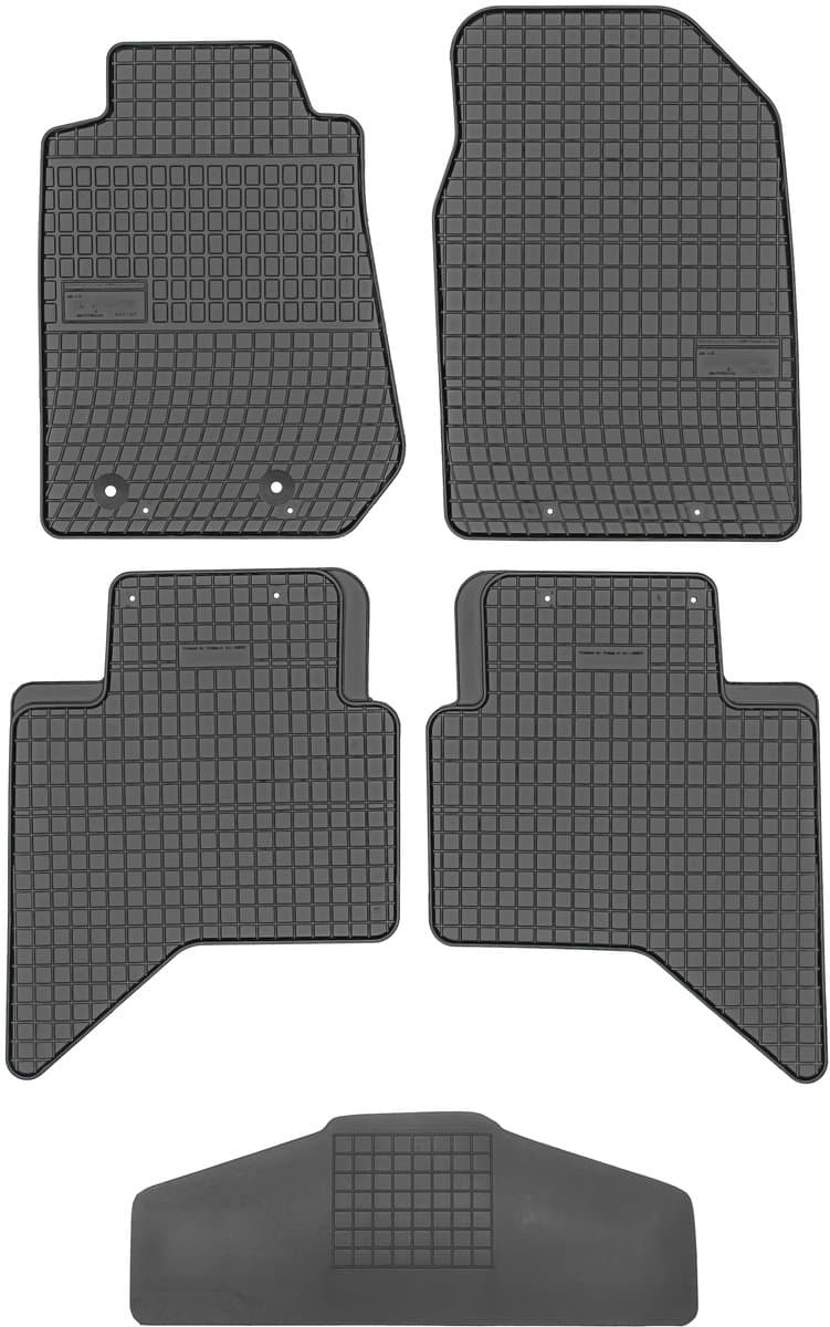 Max-Dywanik Frogum Serie - Rubberen Automattenset - Isuzu D-Max 2012-2019 - Met Bescherming - Zwart